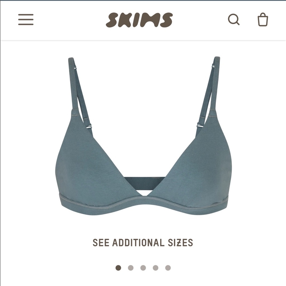 Skims cotton jersey triangle bralette